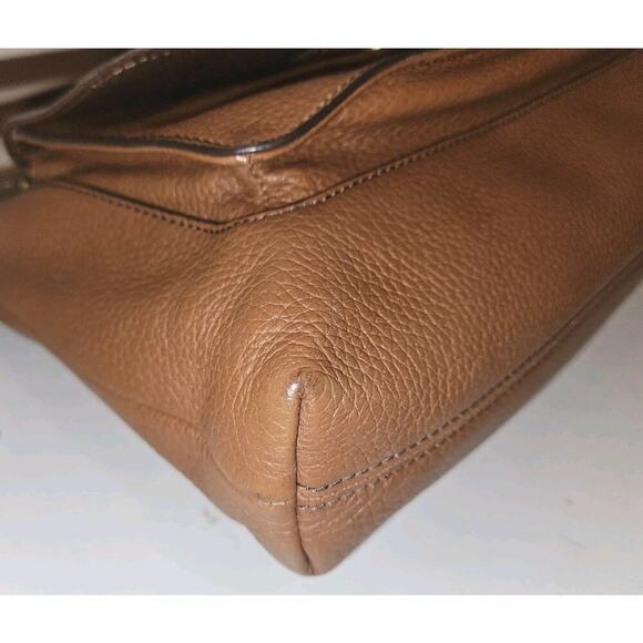 Fossil Kinley Medium Brown Pebbled Leather Crossbody Purse Bag 12x9x2 - Picture 9 of 13